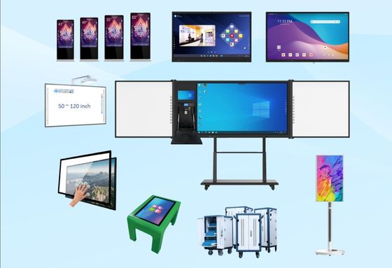 Tableau blanc interactif avancé tout en un avec technologie tactile infrarouge et ordinateur d'opération optionnel
