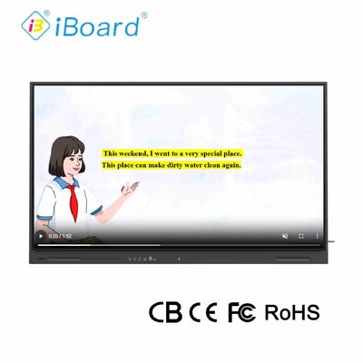 4K UHD Interactive Flat Panel 55 pouces Smart TV avec système Android mis à jour Equipement de fonctionnement d'IA pour les réunions de bureau en classe