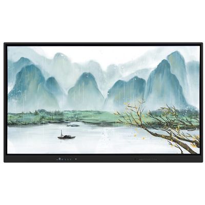 Tableau blanc interactif Iboard 75 pouces sorties USB Panneau tactile Affichage en noir cadre Couleur pour l'éducation Applications de bureau avec un logiciel puissant