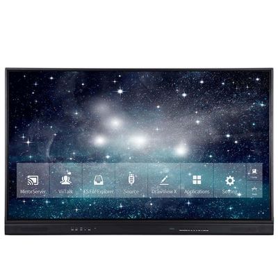 Écran à écran plat interactif certifié EDLA de 75 pouces. Écran tactile intelligent pour l'éducation, classe et entreprise.