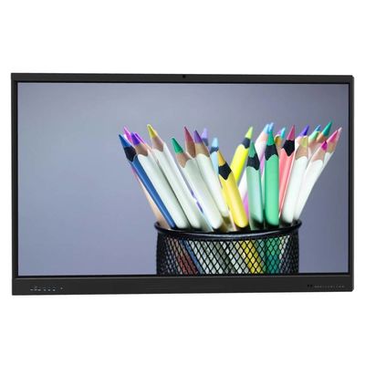 Panneau d'affichage interactif avec caméra et microphone intégrés pour l'enseignement à distance Centre de formation d'apprentissage en ligne Vidéo réunions et collaboration numérique