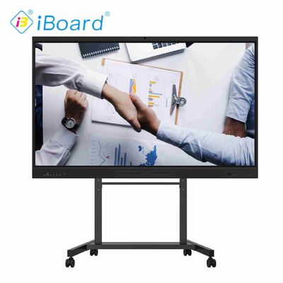 Écran tactile interactif à écran plat Moniteur Smart Board avec caméra intégrée et microphone pour les réunions de conférence et l'enseignement