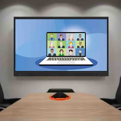Tableau blanc numérique LED de 75 pouces, tableau intelligent, ordinateur tout-en-un, mini PC, plusieurs écrivains simultanément pour les réunions et l'enseignement