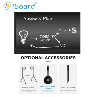 86 pouces Smart Board avec caméra intégrée et microphone Écran tactile Interactif Panneau plat pour les conférences et les réunions d'éducation