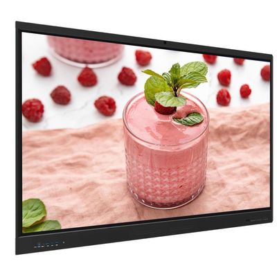 Écran tactile interactif Moniteur 86 pouces Android 14 8+128G Avec haut-parleur Caméra Mic Sensor lumineux Logiciel intégré dans la présentation sans fil Wifi à partir de Pad Phone Laptop