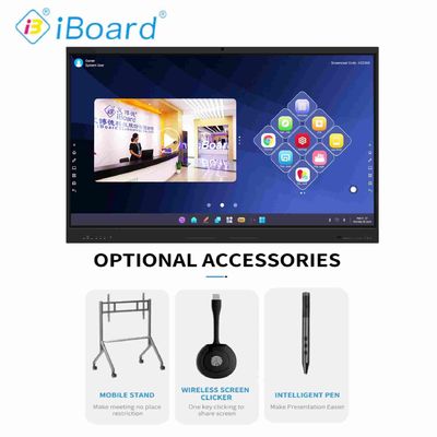 Iboard Nouveau produit Affichage intelligent interactif à écran plat de 98 pouces 4K Affichage grand écran tactile pour salle de réunion