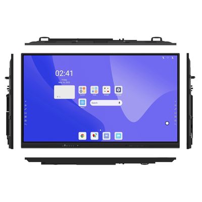 Fabrique en gros tableau blanc interactif infrarouge avec connexion HDMI USB Conception personnalisée Interactif affichage de panneau plat Smart Touch Board tableau blanc avec fonctionnalité d'intelligence artificielle Pour la réunion de conférence d'éducation