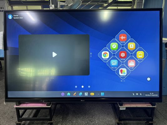 Fabrique en gros tableau blanc interactif infrarouge avec connexion HDMI USB Conception personnalisée Interactif affichage de panneau plat Smart Touch Board tableau blanc avec fonctionnalité d'intelligence artificielle Pour la réunion de conférence d'éducation