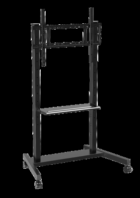 usine en gros 55" - 86 "Réglable Mobile TV Stand With Wheels Compatibilité Interactif tableau blanc Panneau intelligent Jusqu'à 220 Lbs Cadre en acier