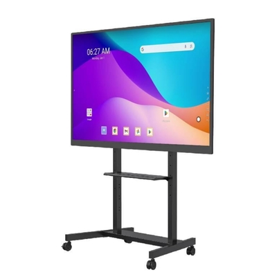 usine en gros 55" - 86 "Réglable Mobile TV Stand With Wheels Compatibilité Interactif tableau blanc Panneau intelligent Jusqu'à 220 Lbs Cadre en acier