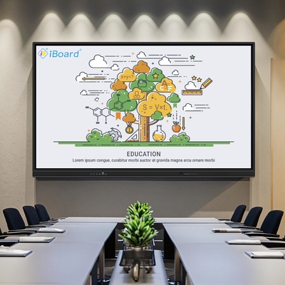 Écran plat interactif 98 pouces 4K UHD avec écran tactile intelligent et fonction d'IA de projection Tableau blanc intelligent pour salle de réunion