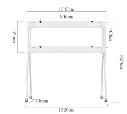 Support pour tableau blanc interactif en aluminium avec chariot mobile et roulettes pour moniteur TV de 55 à 110 pouces en option