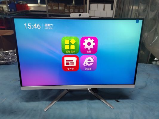 Factory Outlet 21.5'' 23.8'' 27'' 32 Inch Desktop Monitor With Built In 13MP Webcam All-In-One Android And Win System Capacitive 10 Touch point louder speaker & Mic