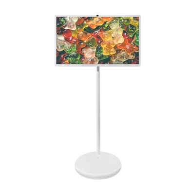 27 32 pouces Android 13 14 8+128G Ram And Rom avec caméra 1300W 2x5W Mobile Stand Pour la télévision à domicile Tableau de réunion Moniteur de menu