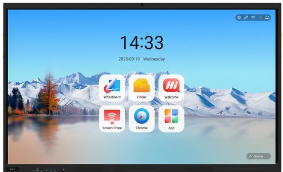 Factory Wholesale IBoard Interactive Whiteboard Android 14 8+128G Interactive Flat Panel Display All In One Windows Optional Wireless Screen Projection Interactive Whiteboard For School Education