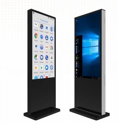 Le kiosque d'écran tactile 55 pouces Android Standee IR PCAP gagnent le PC pour le message publicitaire de bureau de supermarché