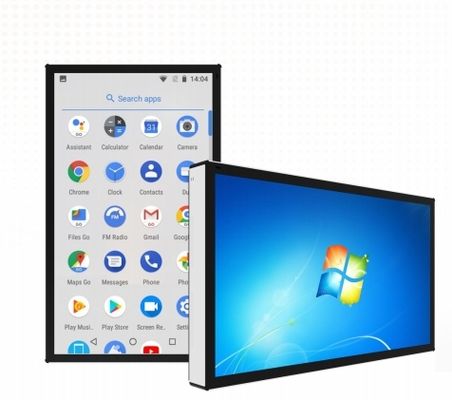 Borne tactile 55 pouces numérique Android sur pied Infrarouge PCAP Tactile Sur pied Mural en option Windows OPS pour supermarché bureau commercial