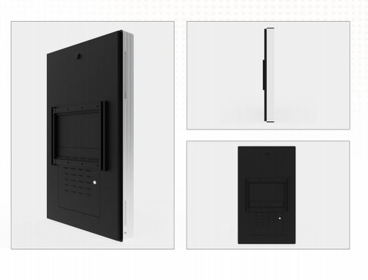 Kiosque à écran tactile infrarouge mural de 65 pouces avec résolution 4K et haut-parleurs intégrés