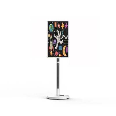 Borne Android 13 tactile 32 pouces avec support mobile et affichage numérique interactif