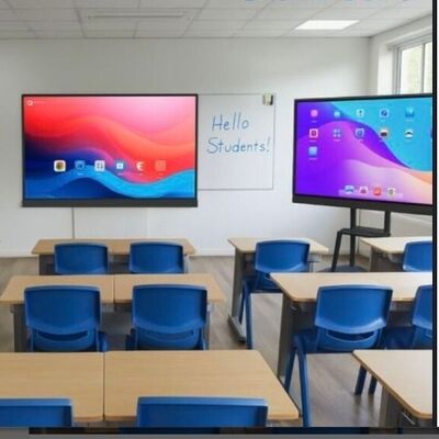 Tableau blanc interactif certifié Google EDLA de 86 pouces Tableau intelligent pour classe et conférence