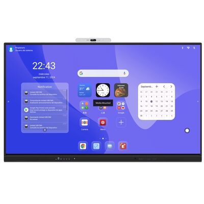 IBoard tableau interactif avec port de données USB verre trempé pour salle de réunion