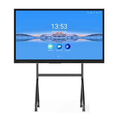 Tableau blanc interactif de 86 pouces avec écran 4K UHD et points tactiles 20/40 pour l'apprentissage collaboratif