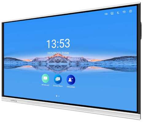 Tableau blanc interactif de 86 pouces avec écran 4K UHD et points tactiles 20/40 pour l'apprentissage collaboratif
