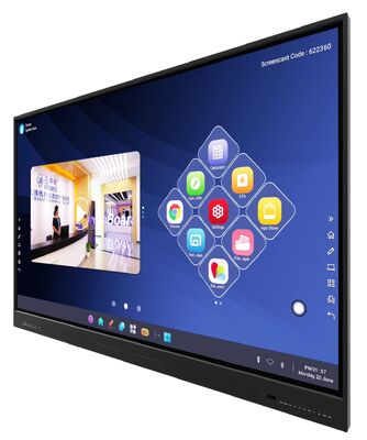Écran plat interactif 4K UHD de 75 pouces avec multi-touch 20 points pour la salle de classe et le lieu de travail