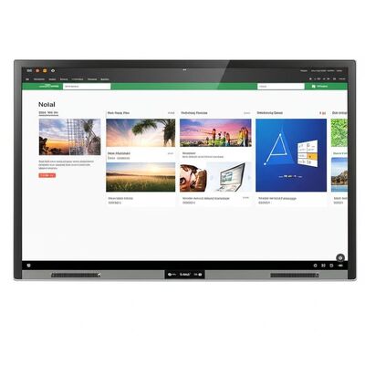 Tableau blanc interactif portable de 75 pouces à écart nul avec Wi-Fi et logiciel d'enseignement intégré
