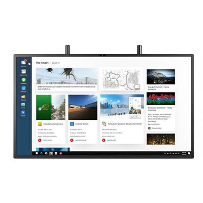 Tableau blanc interactif LED avec Android 14, technologie tactile infrarouge ultra-fine et caméra/micro en option pour les écoles et les réunions