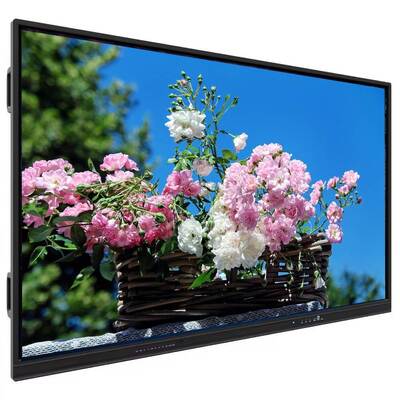 Tableau blanc interactif IBoard 4K Ultra HD avec technologie tactile infrarouge et double système d'exploitation pour un enseignement intelligent