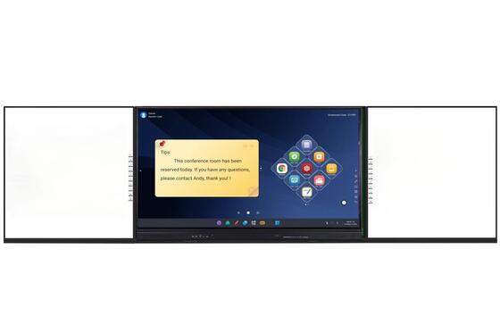 Écran plat interactif 4K Ultra HD avec 20 points de contact et haut-parleurs intégrés pour l'éducation