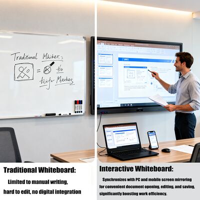 Le tableau blanc interactif Iboard prend en charge jusqu'à 20 points de contact, raccourcis clavier double face permettant la communication