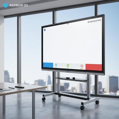 110 pouces Résolution 4K Android OS Interactive Whiteboard Smart Board pour les réunions d'éducation et de bureau