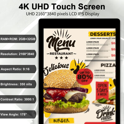 43 55 65 75 pouces Écran tactile capacitif intérieur Plancher Standing Digital Signage 4K Affichage publicitaire commercial interactif