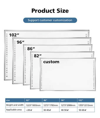 Fournisseur d'usine Grande taille Tableau intelligent Éducatif Tableau blanc interactif Écran tactile interactif Panneau plat interactif