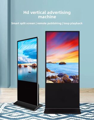 43 55 65 75 pouces Écran tactile capacitif intérieur Plancher Standing Digital Signage 4K Affichage publicitaire commercial interactif