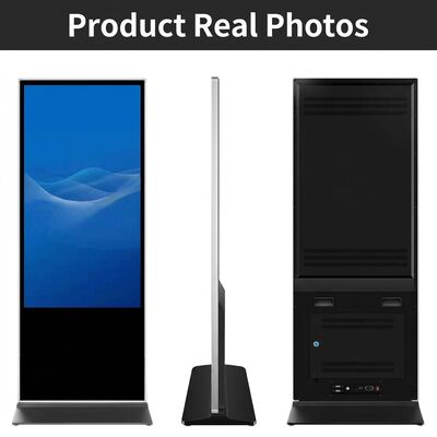 Affichage dynamique noir de 43 pouces avec gestion de contenu à distance et taille d'écran personnalisée pour un affichage publicitaire amélioré