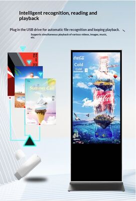 Signage numérique avec angle de vision > 178° et température de stockage de -20°C à 60°C, avec CMS basé sur le cloud ou sur site