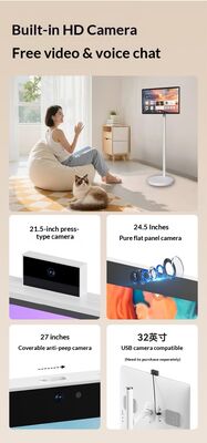 Kiosque d'écran tactile portable Android 32 pouces avec écran capacitif multi-touch pour affichage numérique interactif