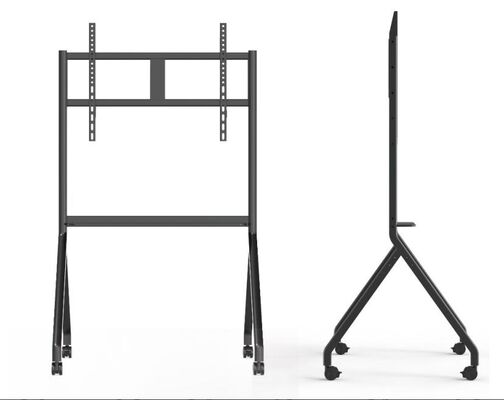 Chariot de télévision mobile avec support mobile pour écrans interactifs Smart TV adapté à la taille de 65 à 86 pouces