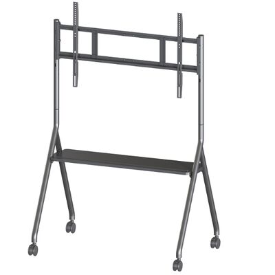 Chariot de télévision mobile avec support mobile pour écrans interactifs Smart TV adapté à la taille de 65 à 86 pouces