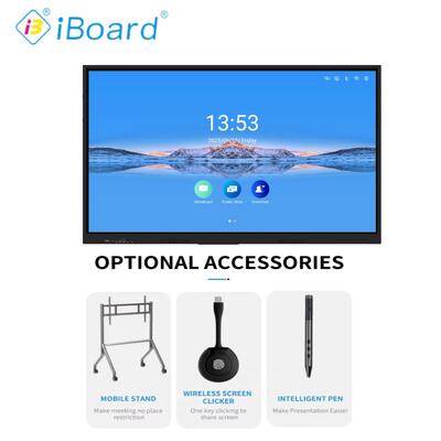 Iboard LCD Smart Board écran tactile interactif de 75 pouces pour salle de classe avec suite logicielle éducative