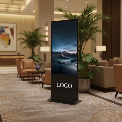55/65/75 Écran tactile LCD intérieur Totem publicitaire Kiosque vertical CMS Logiciel affichage LED Affichage et affichage numérique