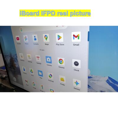 Panneau interactif populaire de 75 pouces avec résolution 4K, système Android intelligent et écran tactile pour salle de classe et bureau