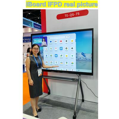 iBoard Interactive Flat Panel 98 Inch 4k Resolution Smart Touch with New Android System Equipment for Classroom Office Meeting
