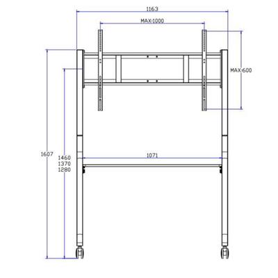 Matériel mobile à panneau plat d'acier au carbone de support du support 100KG de plancher