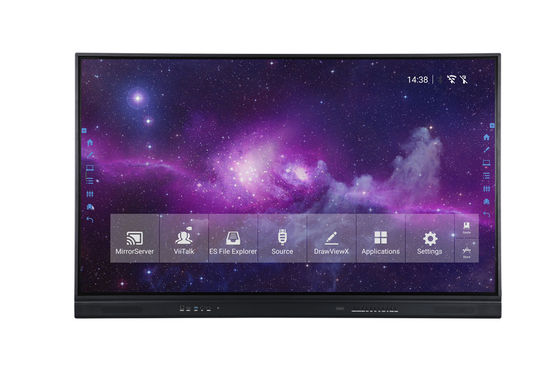 écran plat 4k interactif avec tous dans un angle de visualisation de l'ordinateur 178