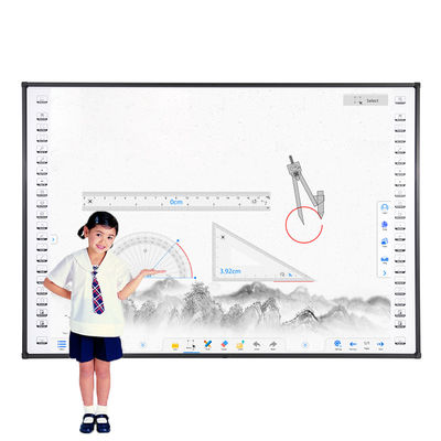 Tableau blanc interactif infrarouge de 96 poucesS Projection multi-touch Tableau blanc intelligent Taille personnalisée pour les réunions et l'enseignement