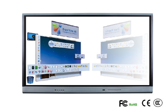 Écran plat interactif de cadre étroit écran tactile multi de 75 pouces